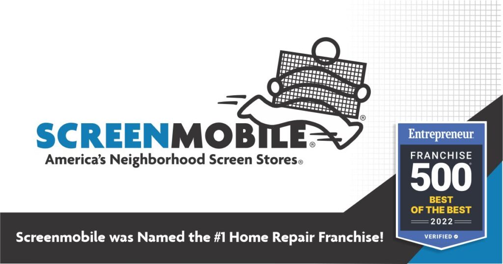 Screenmobile franchise Named #1 Home Repair Franchise by Entrepreneur Magazine
